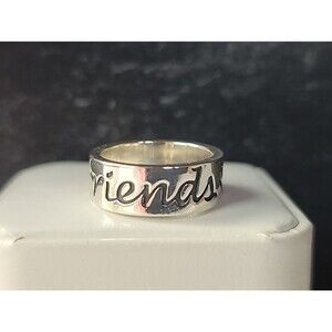 James Avery 925 Sterling Silver "Friends Forever" Ring, SIZE US 6 Retired